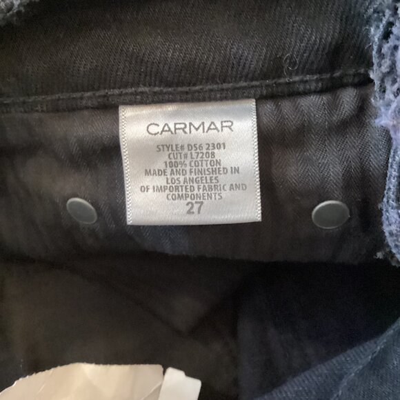 Carmar Denim Shorts Size 27‎ Bianca Relaxed High Rise NWT Distressed Black - Picture 8 of 8
